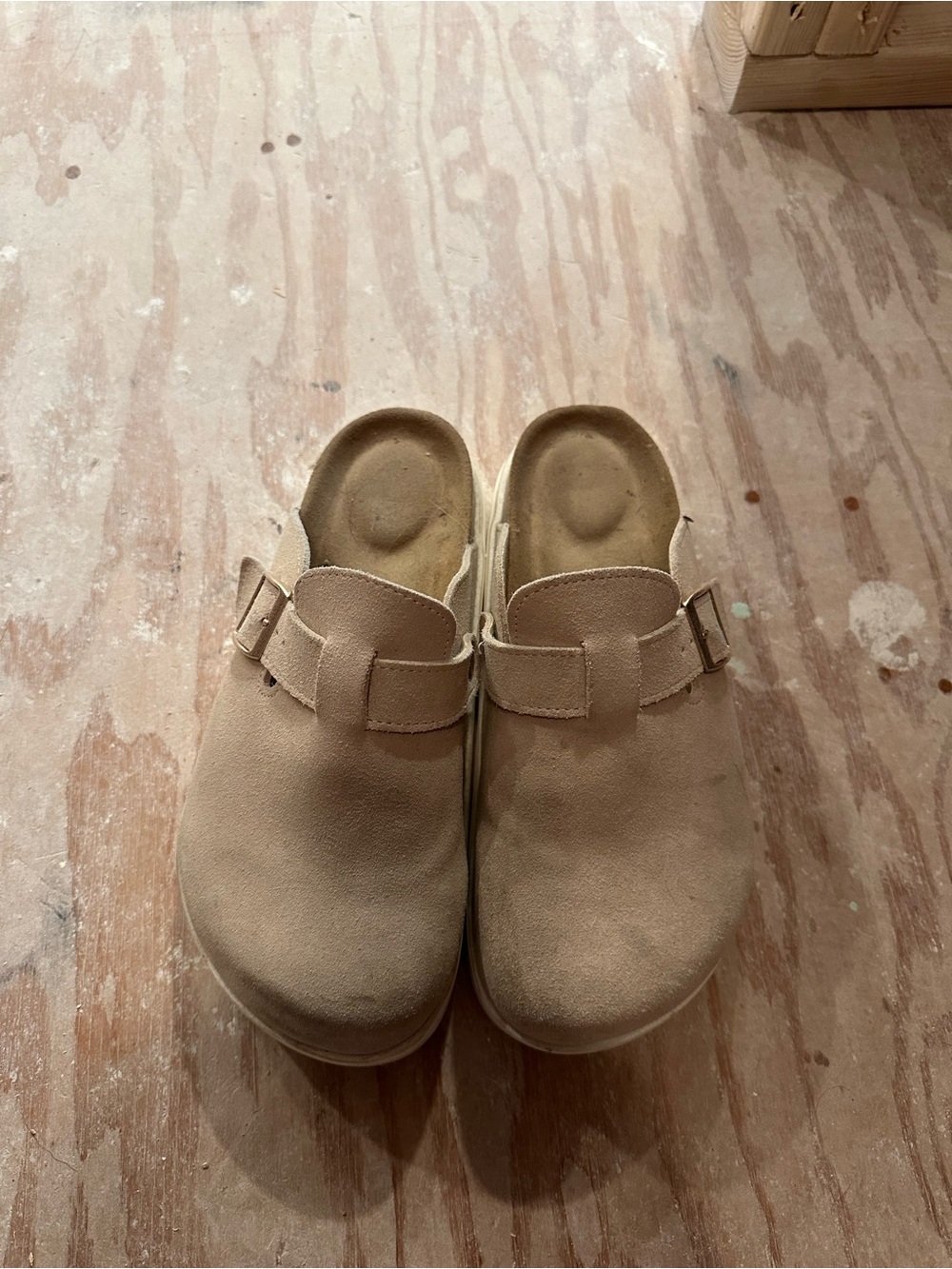 Suede Slip-On Clog in Tan - Picture 3 of 6